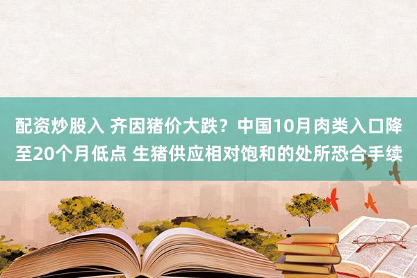 配资炒股入 齐因猪价大跌？中国10月肉类入口降至20个月低点 生猪供应相对饱和的处所恐合手续